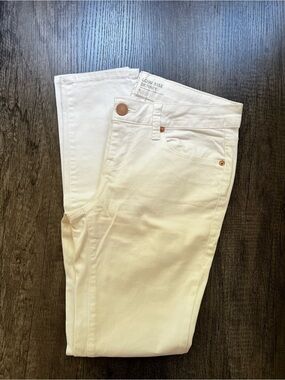 White Low-Rise Skinny Jeans
